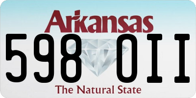 AR license plate 598OII