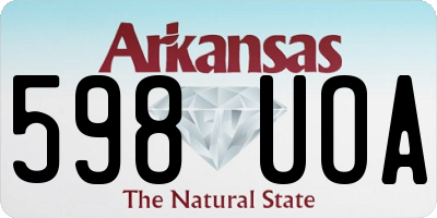 AR license plate 598UOA