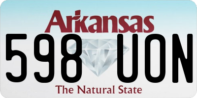 AR license plate 598UON