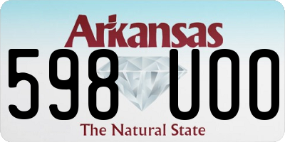 AR license plate 598UOO