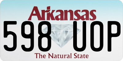 AR license plate 598UOP