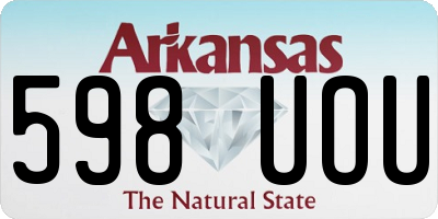 AR license plate 598UOU