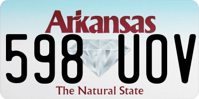 AR license plate 598UOV