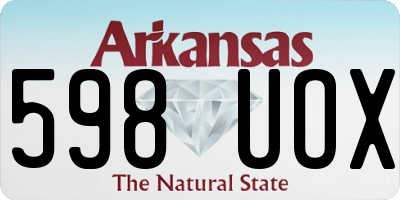 AR license plate 598UOX