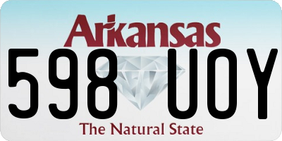AR license plate 598UOY