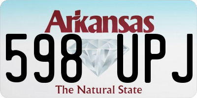 AR license plate 598UPJ