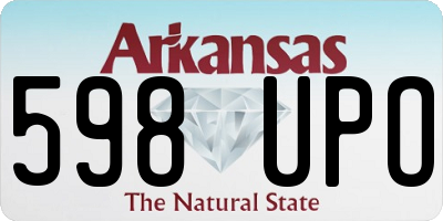 AR license plate 598UPO