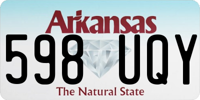 AR license plate 598UQY