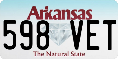 AR license plate 598VET