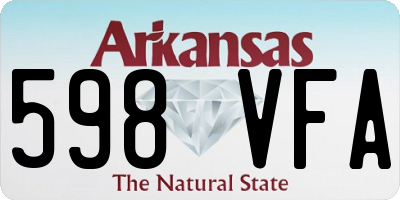 AR license plate 598VFA