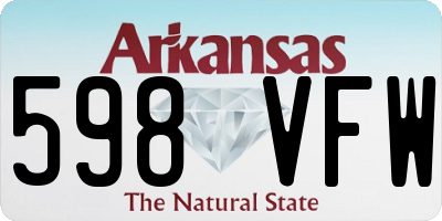 AR license plate 598VFW