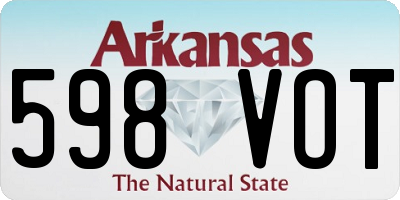 AR license plate 598VOT