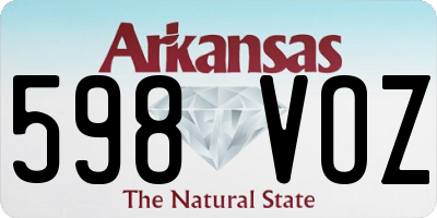 AR license plate 598VOZ