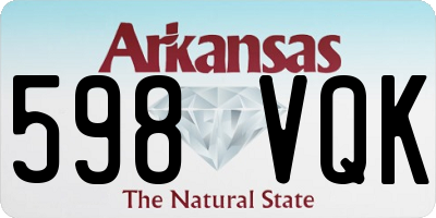 AR license plate 598VQK