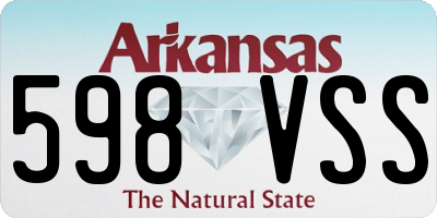 AR license plate 598VSS