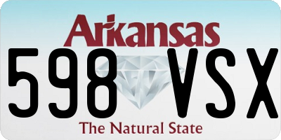 AR license plate 598VSX