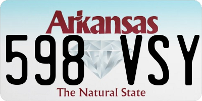 AR license plate 598VSY
