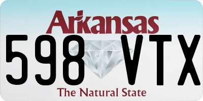 AR license plate 598VTX