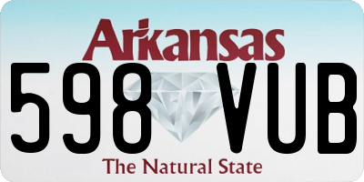 AR license plate 598VUB