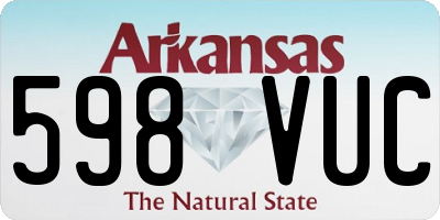 AR license plate 598VUC