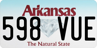 AR license plate 598VUE