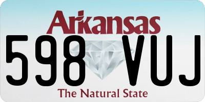 AR license plate 598VUJ