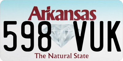 AR license plate 598VUK