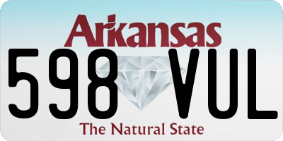 AR license plate 598VUL
