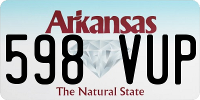 AR license plate 598VUP