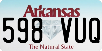AR license plate 598VUQ