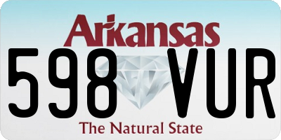 AR license plate 598VUR