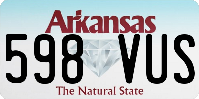 AR license plate 598VUS