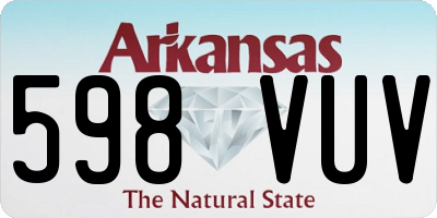 AR license plate 598VUV