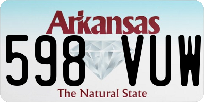 AR license plate 598VUW