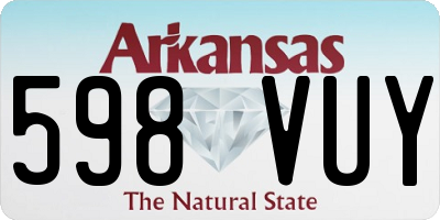 AR license plate 598VUY