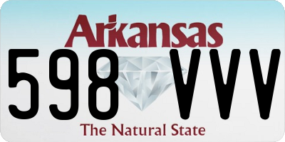 AR license plate 598VVV