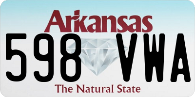 AR license plate 598VWA