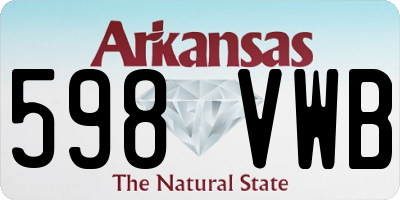 AR license plate 598VWB