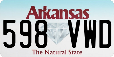 AR license plate 598VWD