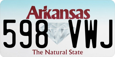 AR license plate 598VWJ