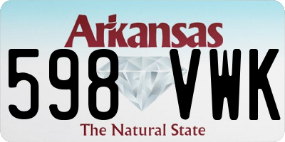 AR license plate 598VWK