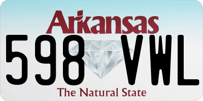 AR license plate 598VWL