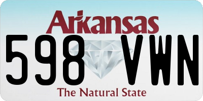 AR license plate 598VWN