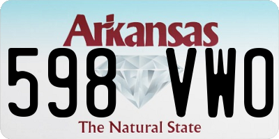 AR license plate 598VWO
