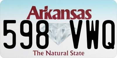 AR license plate 598VWQ