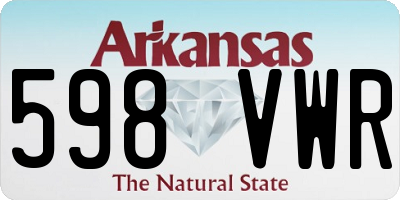 AR license plate 598VWR