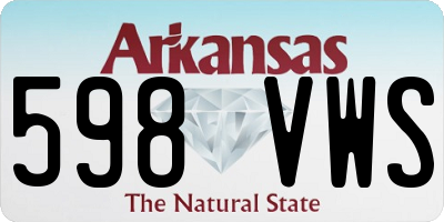 AR license plate 598VWS