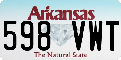 AR license plate 598VWT