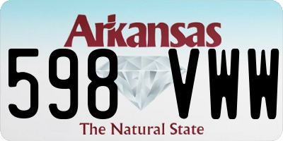 AR license plate 598VWW