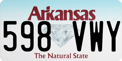 AR license plate 598VWY